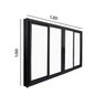Janela de Correr Abertura Central Premium 4 Folhas Vidro Liso 100x120cm Espresso Esquadrias - 3