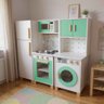 Kit Mini Cozinha Infantil com Geladeira e Máquina de Lavar - Verde Claro - 3