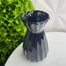 Vaso centro de mesa preto pequeno de cerâmica moderno - 4