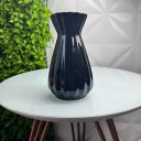 Ver imagem 2 de Vaso centro de mesa preto pequeno de cerâmica moderno