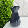 Vaso centro de mesa preto pequeno de cerâmica moderno - 3