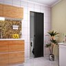 Porta Sanfonada de PVC Preto Relevo Plasbil 210x70cm - 2