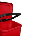 Ver imagem 4 de Lixeira 50l Retangular C- Pedal Vermelho Lar Plasticos 13248
