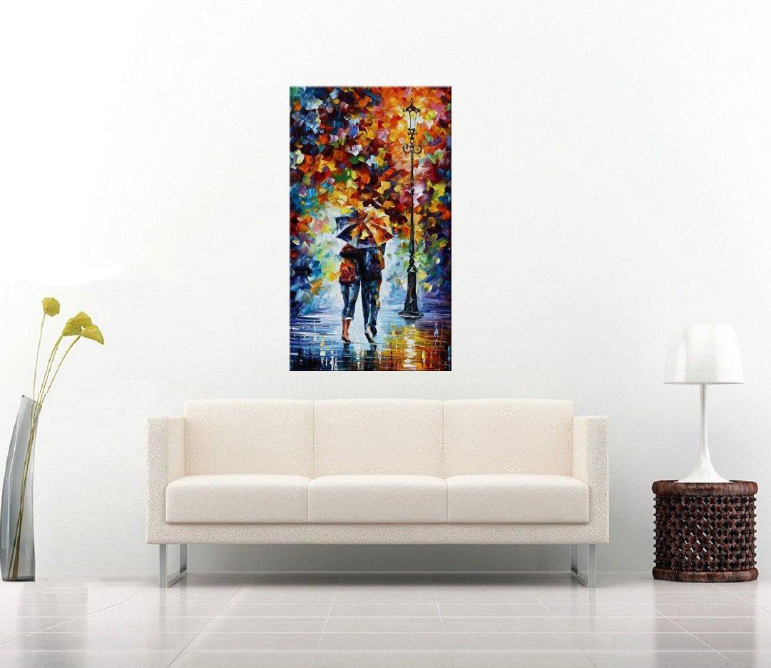 Quadro Pintura Tela Cidade Paisagem Urbana 4316: 90cm (A) x 50cm (L) - 3