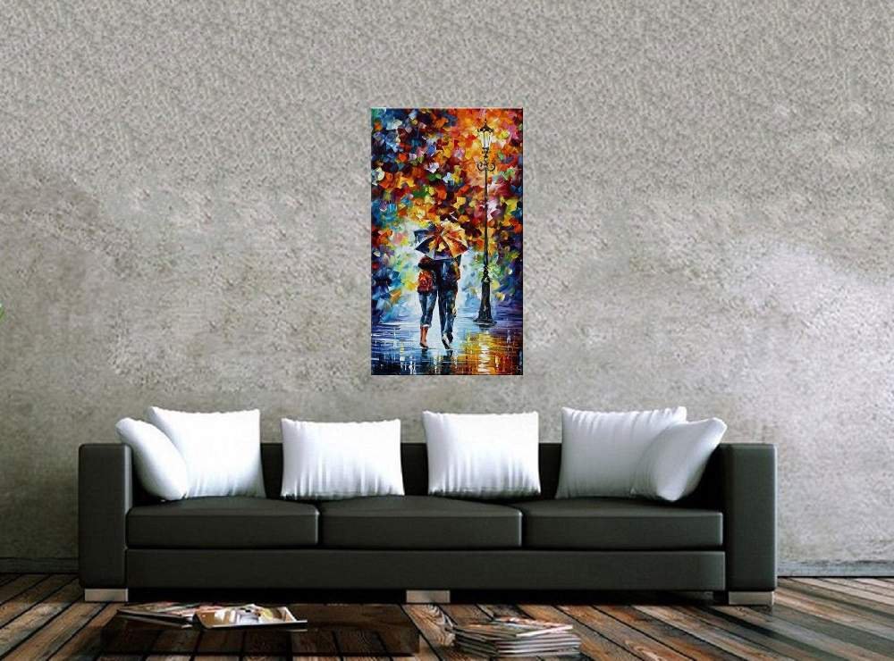 Quadro Pintura Tela Cidade Paisagem Urbana 4316: 90cm (A) x 50cm (L) - 2