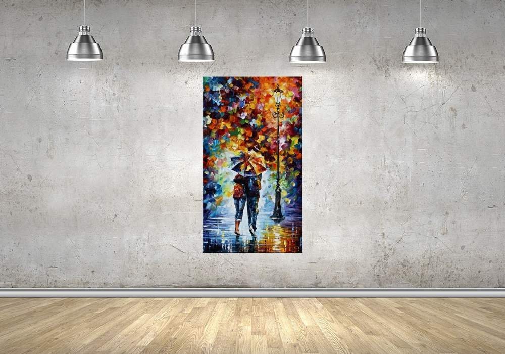 Quadro Pintura Tela Cidade Paisagem Urbana 4316: 90cm (A) x 50cm (L) - 4