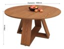 Ver imagem 4 de Mesa de Jantar Redonda Moderna com Base Cruzada Amadeirada