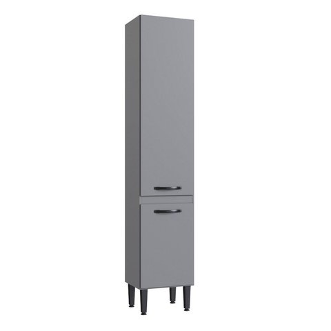 Paneleiro Simples para Cozinha 2 Portas Light Cinza