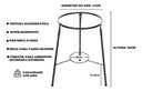 Ver imagem 3 de Suporte para Vasos Plantas Grande de Chão 31x60cm de Ferro