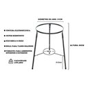 Ver imagem 3 de Suporte para Vasos Plantas Grande de Chão 31x60cm de Ferro