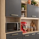 Ver imagem 5 de Cozinha Compacta 6 Portas 2 Gavetas Select Avena Touch / Grafito Demóbile
