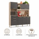 Ver imagem 4 de Cozinha Compacta 6 Portas 2 Gavetas Select Avena Touch / Grafito Demóbile