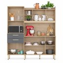 Ver imagem 3 de Cozinha Compacta 6 Portas 2 Gavetas Select Avena Touch / Grafito Demóbile