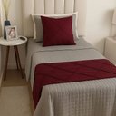 Ver imagem 1 de Peseira Drapeada Veludo Luxo 1,60x0,50m Dupla Face Cama Solteiro Bordo