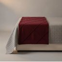 Ver imagem 5 de Peseira Drapeada Veludo Luxo 1,60x0,50m Dupla Face Cama Solteiro Bordo