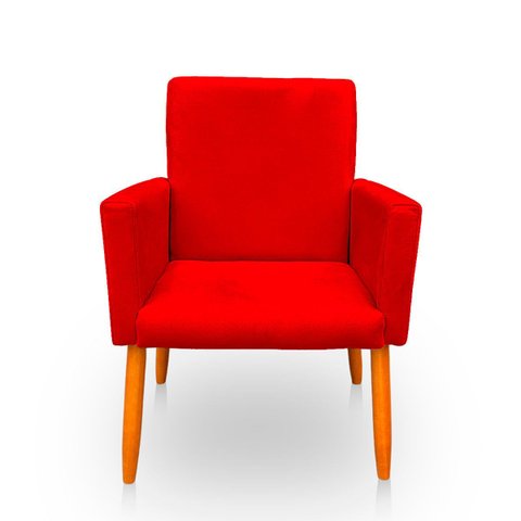 Poltrona Cadeira para Sala Confortável e Minimalista Nina Suede