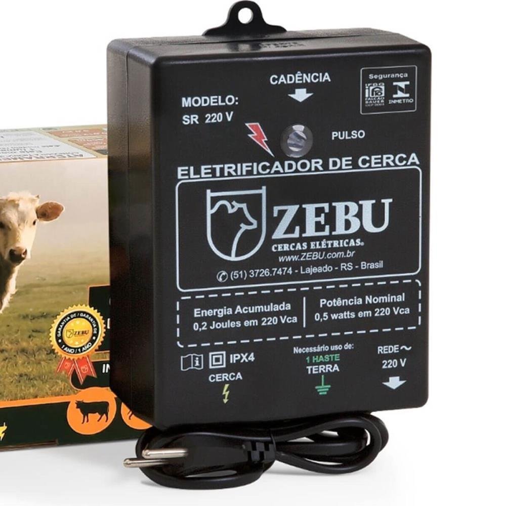 Eletrificador de Cerca Zebu Sr 220v Aparelho Choque Gado Raio de Ação 1.900m 003908-0 - 4