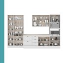 Ver imagem 5 de Cozinha Milla Eva Lux 15 Portas 5 Gavetas MDF 360cm Branca Móveis Carraro