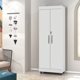 Armário Multiuso Organizador Sapateira Texas 1,80 C Chave Branco J&A Móveis - 2