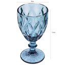 Ver imagem 3 de Conjunto 12 Taças de Vidro Azul Diamond 350ml Drinks Sucos Refrigerantes Águas Copo Cálice