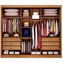 Ver imagem 2 de Guarda Roupa Casal Londres 3 Portas 1 com Espelho 6 Gavetas Cinamomo Fendi - Novo Horizonte