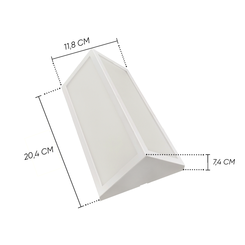 Arandela Led Scalenus 12w 6500k Branco Frio Bivolt Branco - 4