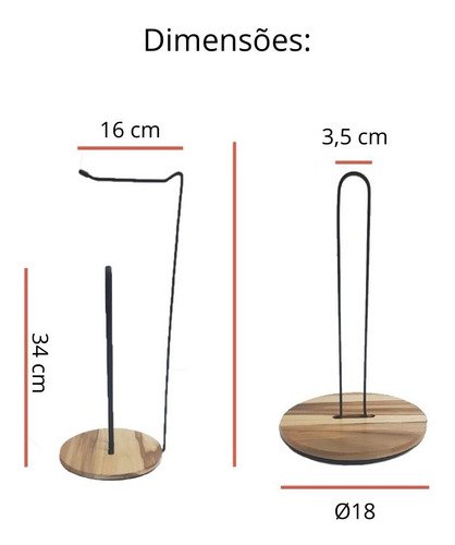 Suporte para Papel Higiênico em Madeira - Stolf - 4