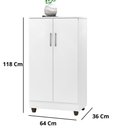 Ver imagem 2 de Armário Smart Organizador Multiuso 2 Portas e 3 Prateleira J&a Móveis