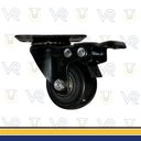 Ver imagem 6 de Kit com 4 Rodinhas Giratória Refoçada 50mm Black com Trava com Rolamento Anti Risco 280kg P/ Móveis