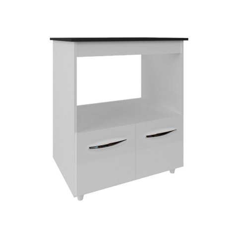Balcão Armário de Cozinha para Fogão Cooktop 4 Bocas e Forno Elétrico Evelyn Mobília Decor