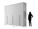 Ver imagem 2 de Roupeiro/armário/guarda Roupas/organizador Estela 6 Portas com Puxadores em Mdf e 5 Gavetas Cor Bran