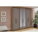 Ver imagem 1 de Guarda Roupa Casal 6 Portas (2 C/ Espelho) e 4 Gavetas Ph 18041 Carvalho/fendi - Herval