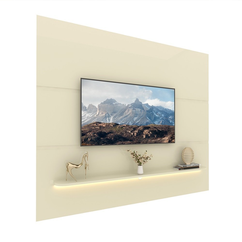 Painel para Tv com Led Royal 220 Off White - Gelius - 5