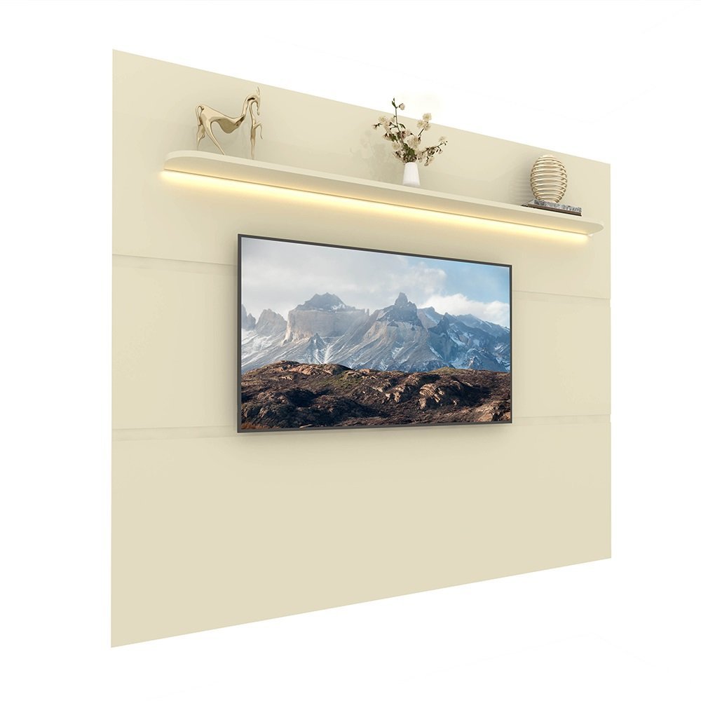 Painel para Tv com Led Royal 220 Off White - Gelius - 2