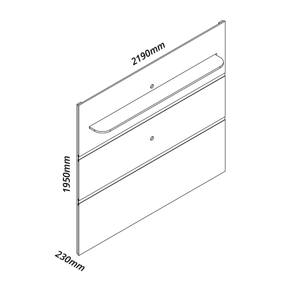 Painel para Tv com Led Royal 220 Off White - Gelius - 3