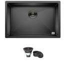 Ver imagem 1 de Cuba Preta Quadrada Inox Cozinha Pia Embutir Sobrepor Gourmet 6040 Premium com Válvula