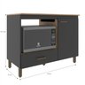 Balcao Para Cooktop 1 Porta 1 Gaveta 1 Nicho Para Forno Roma  - 4