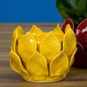 Ver imagem 3 de CACHEPÔ 11x13x13cm CERÂMICA AMARELO