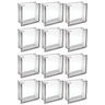 Kit 12 Bloco de Vidro Incolor C/ Furo 19x19x8 Tradestar - 1
