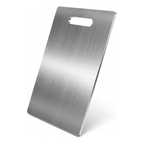 Tábua de Carne Aço Inox 36x25cm Antibacteriana Higiênica Unica