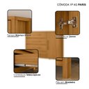 Ver imagem 5 de Cômoda Sapateira Paris 1 Porta 4 Gavetas Carvalho Americano - Incorplac