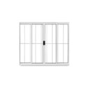 Ver imagem 2 de Janela de Correr Abertura Central Exclusiva 4 Folhas Grade Vidro Liso 100x120cm Espresso Esquadrias