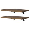Ver imagem 7 de Kit 2 Prateleiras Suspensas para Cozinha Madesa 60 Cm com Mão Francesa - Rustic