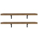 Ver imagem 6 de Kit 2 Prateleiras Suspensas para Cozinha Madesa 60 Cm com Mão Francesa - Rustic