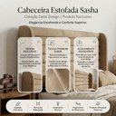 Ver imagem 5 de Cabeceira Estofada Casal Sasha Fixação no Box Madeira Suede Bege Desk Design