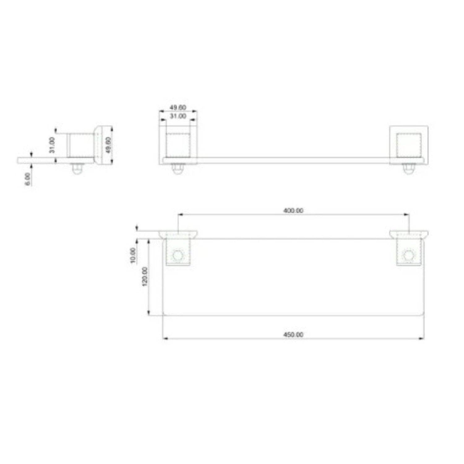 Prateleira Inox Black BL6014 Ducon Metais - 3