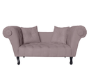 Ver imagem 1 de Sofá Recamier Recepção Decorativo 02 Lugares Londres Suede Rose - Incasa Decor