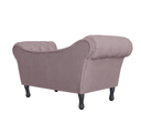 Ver imagem 2 de Sofá Recamier Recepção Decorativo 02 Lugares Londres Suede Rose - Incasa Decor