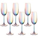 Ver imagem 1 de Jogo de Taças de Champagne Furta Cor de Cristal com Titânio Dom Paris 230ml 6 Peças - Seu Lar
