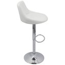 Ver imagem 3 de Kit 2 Banquetas Milano Carmel Estofada Giratória C/ Regulagem - Branco